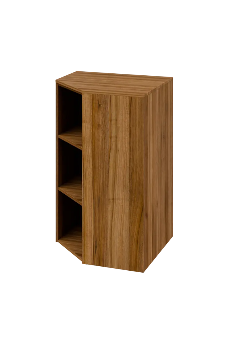 CV 3 - 7 skříň rohová, levá, 1100x700x700, ořech světlý